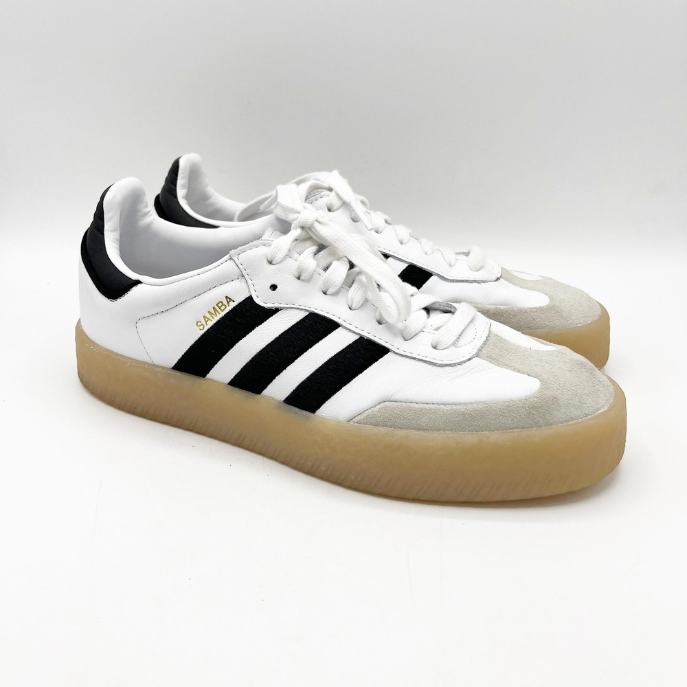 Adidas Samba Shoes Mens Size 9.5 White Black Gum OG Classic Soccer Style 779006